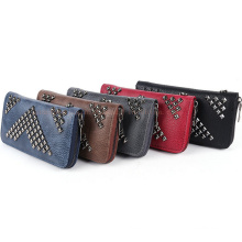 OEM Colorful Aimali PU Female Purse Wallet with Zipper